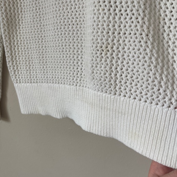 Everlane White Knit cotton crewneck Sweater size small - Picture 7 of 11